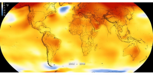 Nasa graphic showing global temperature anomalies